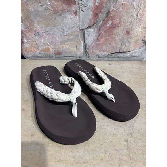 Rocket Dog Braided Women's Size 10 Thongs Flip Flop Sandals - Picture 2 of 8